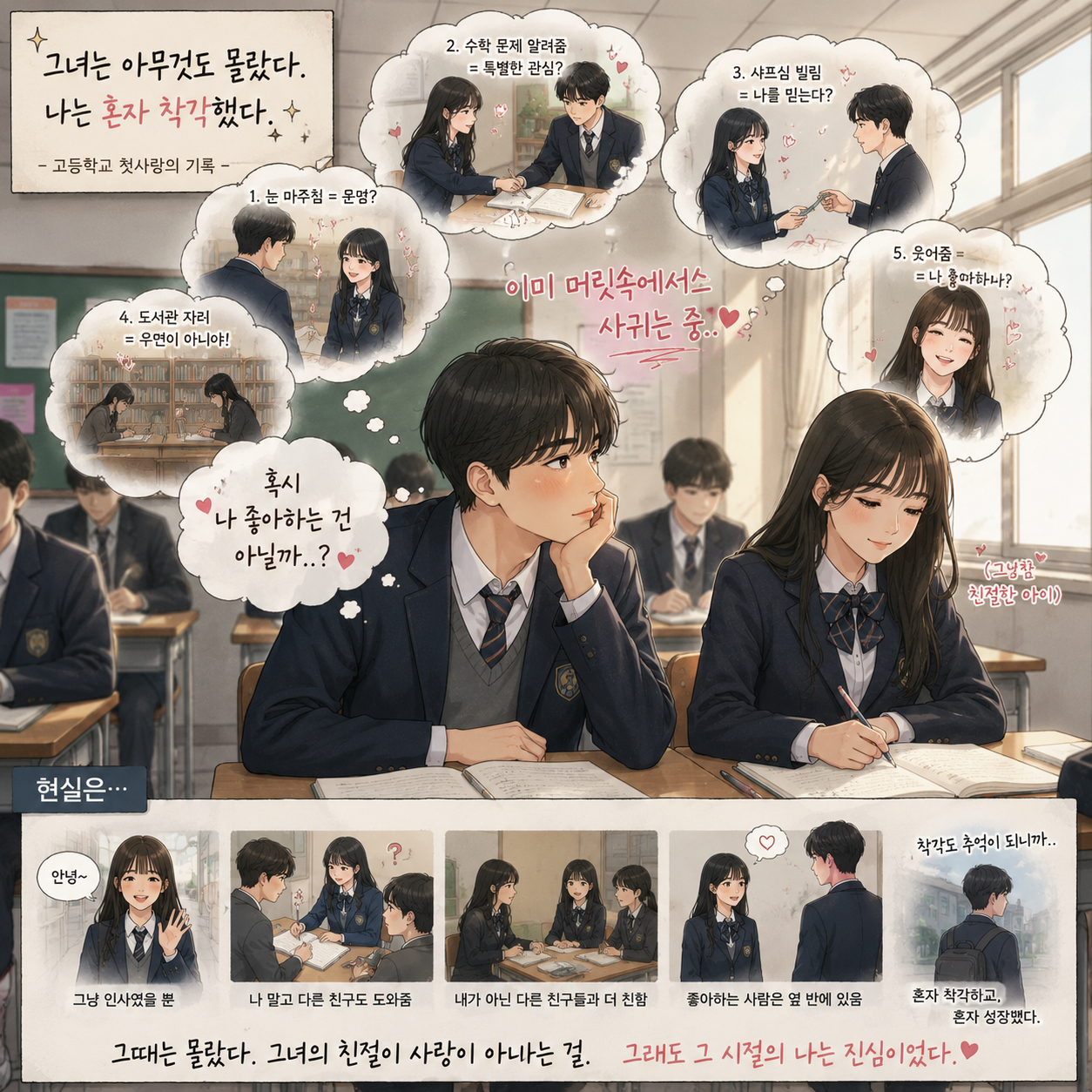 샤프심 하나 빌려줬다고 미래의 아이 이름까지 정했습니다