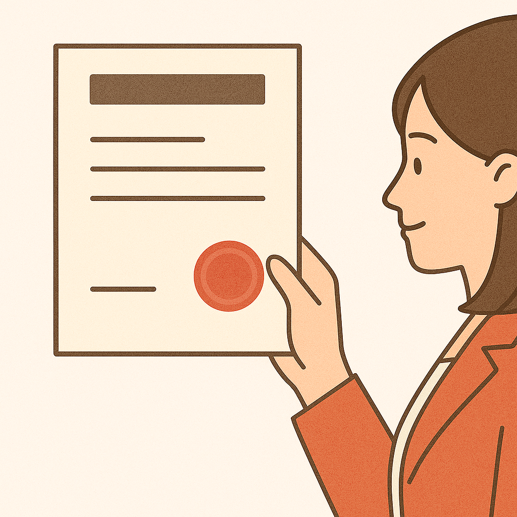 인감증명서 발급 일러스트