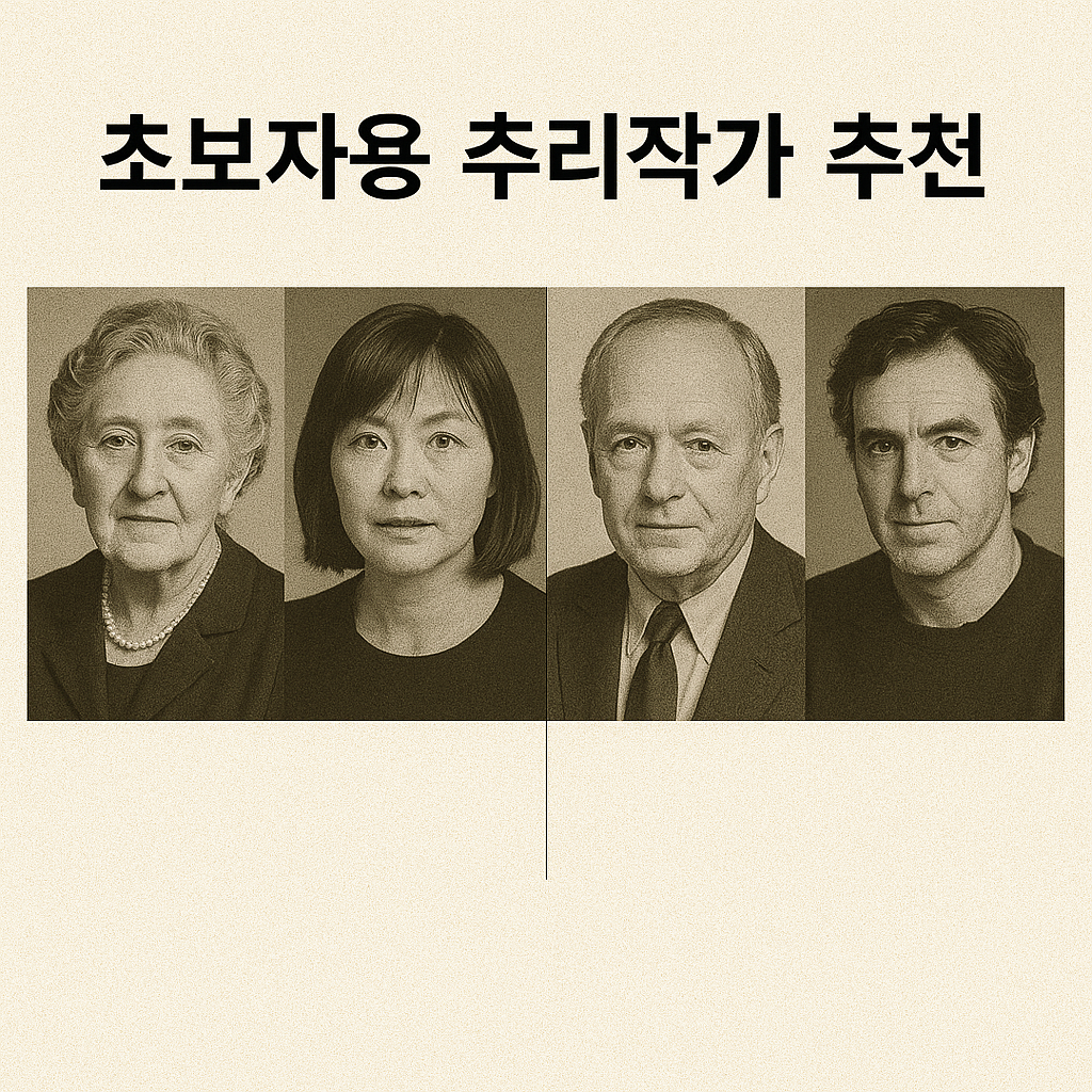 초보자용 추리작가 추천 (쉬운문체, 입문, 대표작)