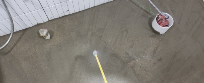 욕실구배작업
