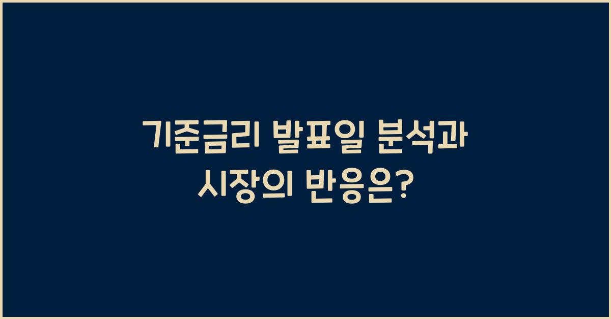 기준금리 발표일 분석