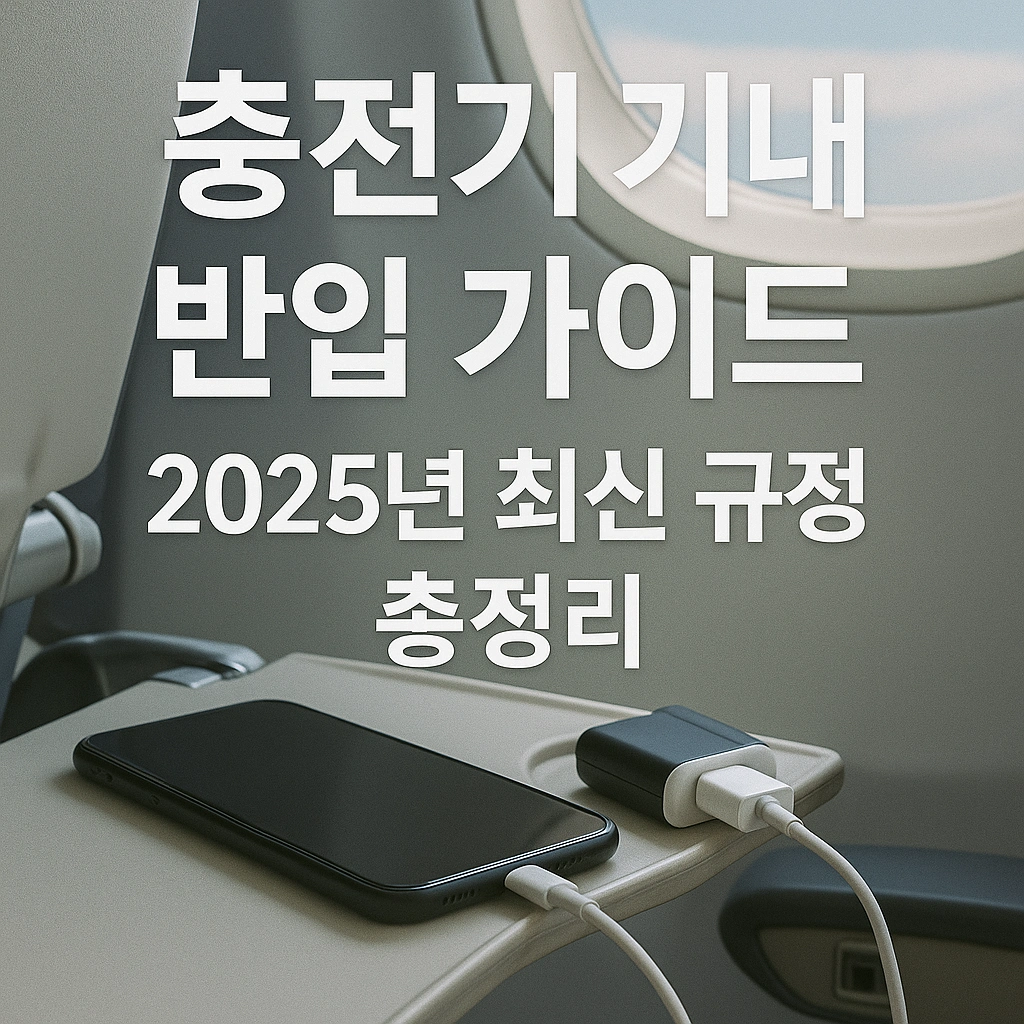 충전기 기내 반입 가이드 - 2025년 최신 규정 총정리