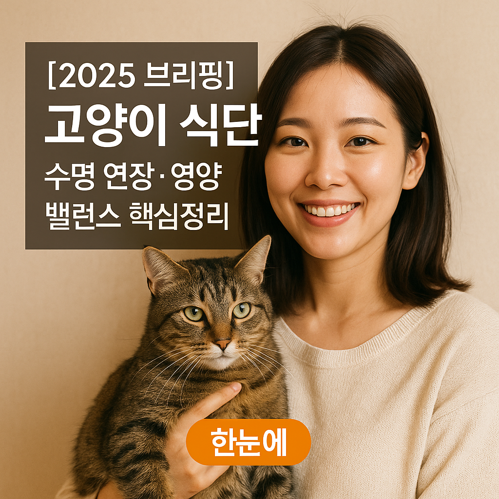 [2025 브리핑] 고양이 식단 ｜ 수명 연장&middot;영양 밸런스 핵심정리