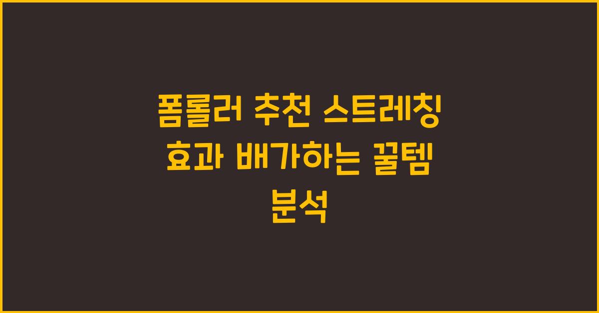 폼롤러 추천