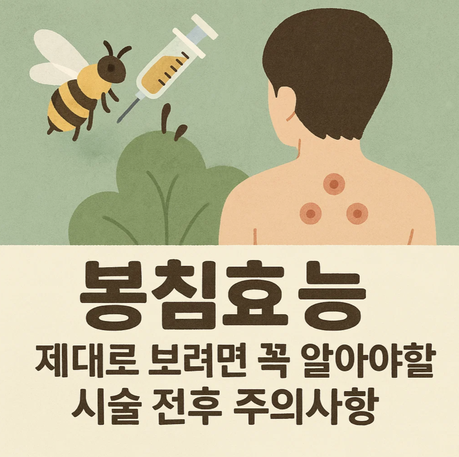 봉침효능 제대로 보려면 꼭 알아야 할 시술 전후 주의사항