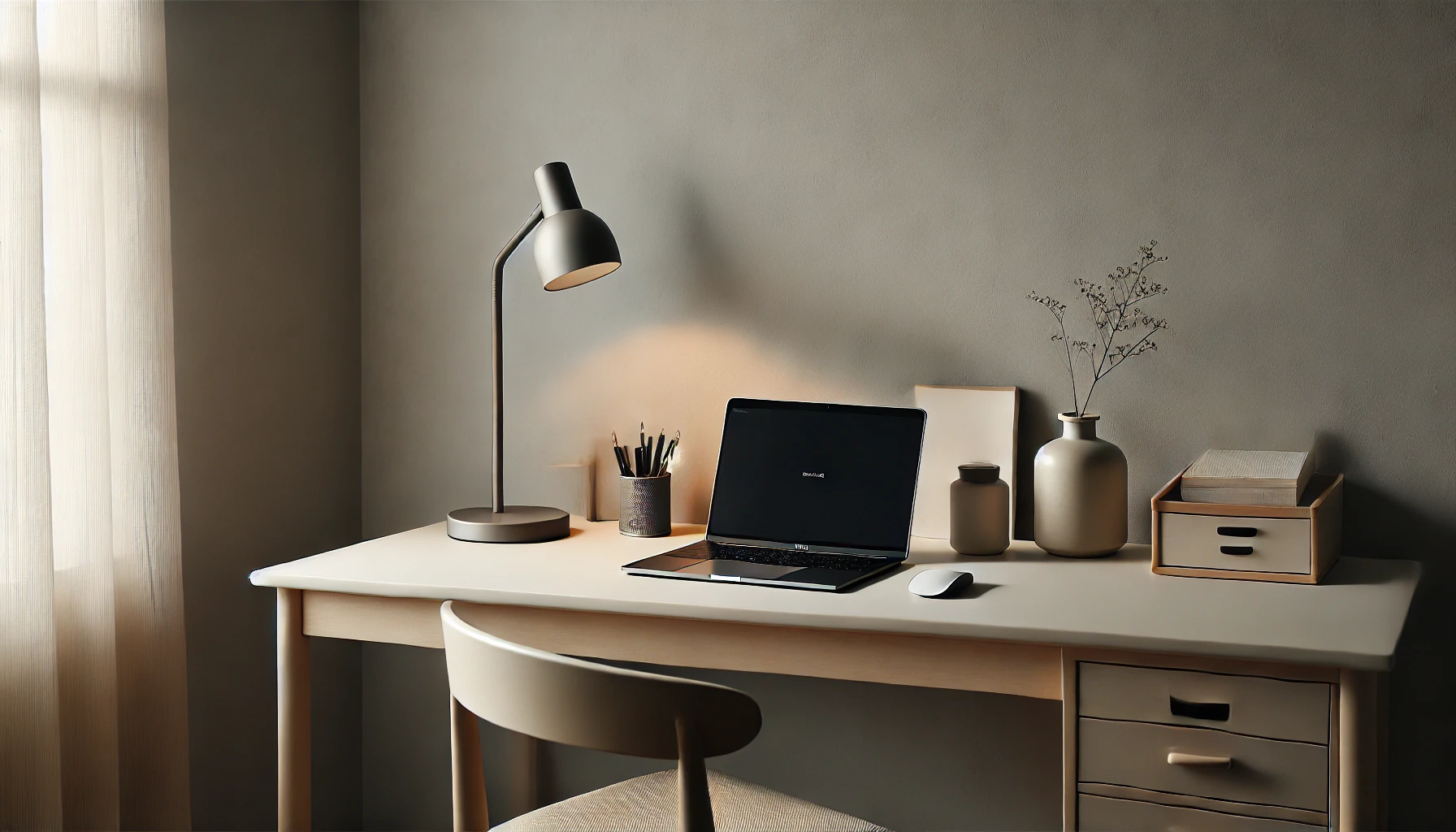 테이블 위에 노트북 글쓰기 준비