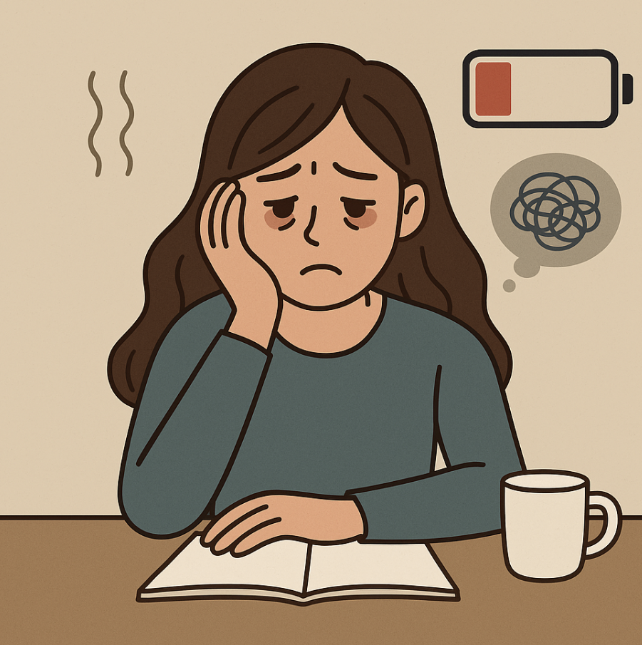 만성 피로 증후군 앓고 있는 여성 사진