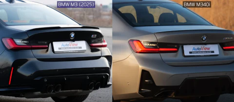 M3와 M340i 뒷모습 비교