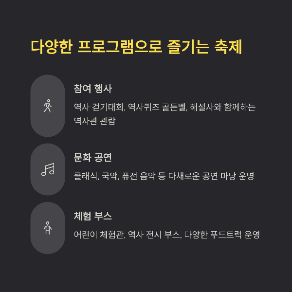 다양한 프로그램으로 즐기는 축제