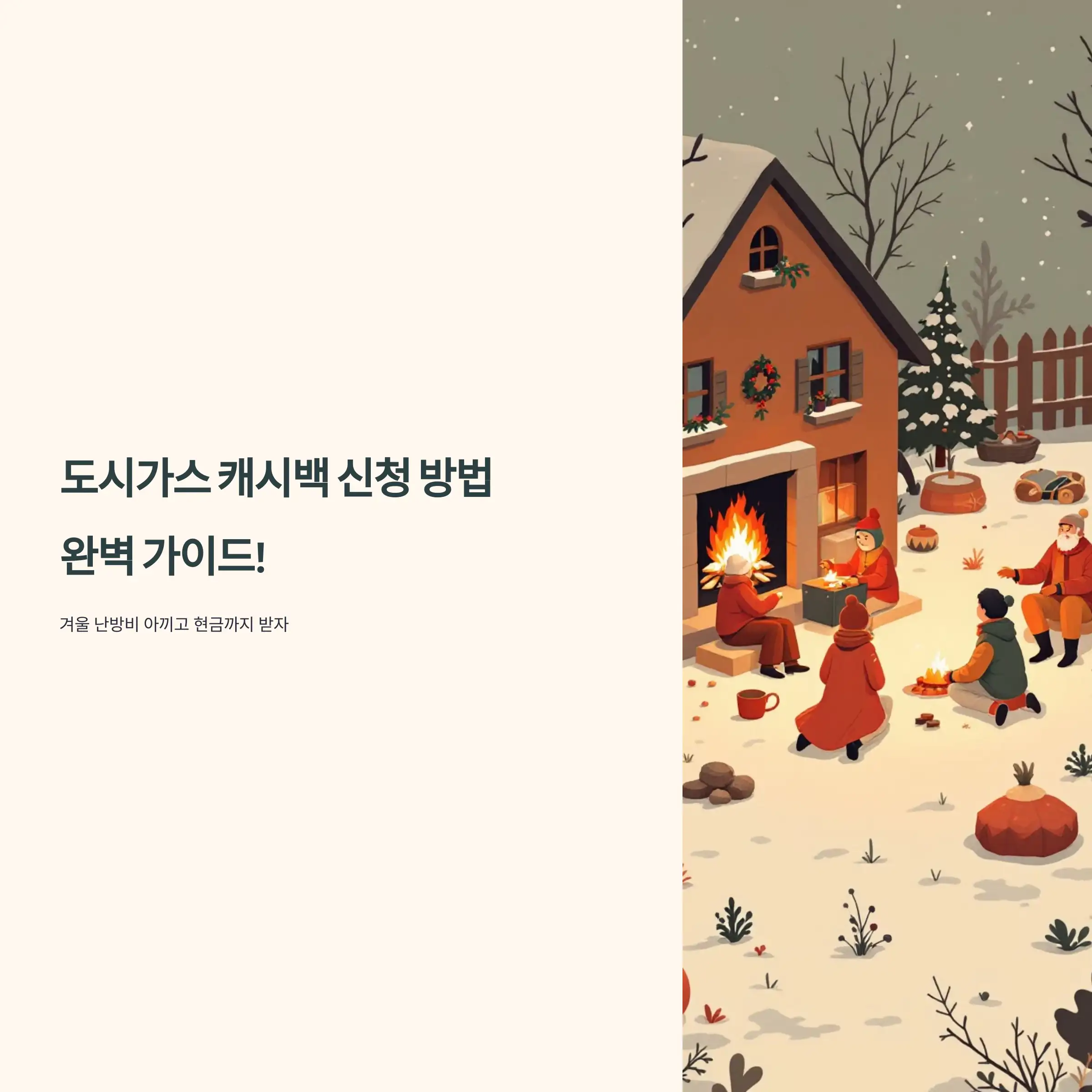 도시가스 캐시백 신청 방법 캐시백 산정