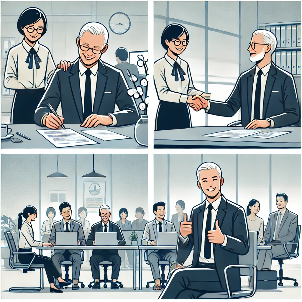 정부 고용지원 프로그램을 통해 고용 계약을 체결하는 고령 근로자