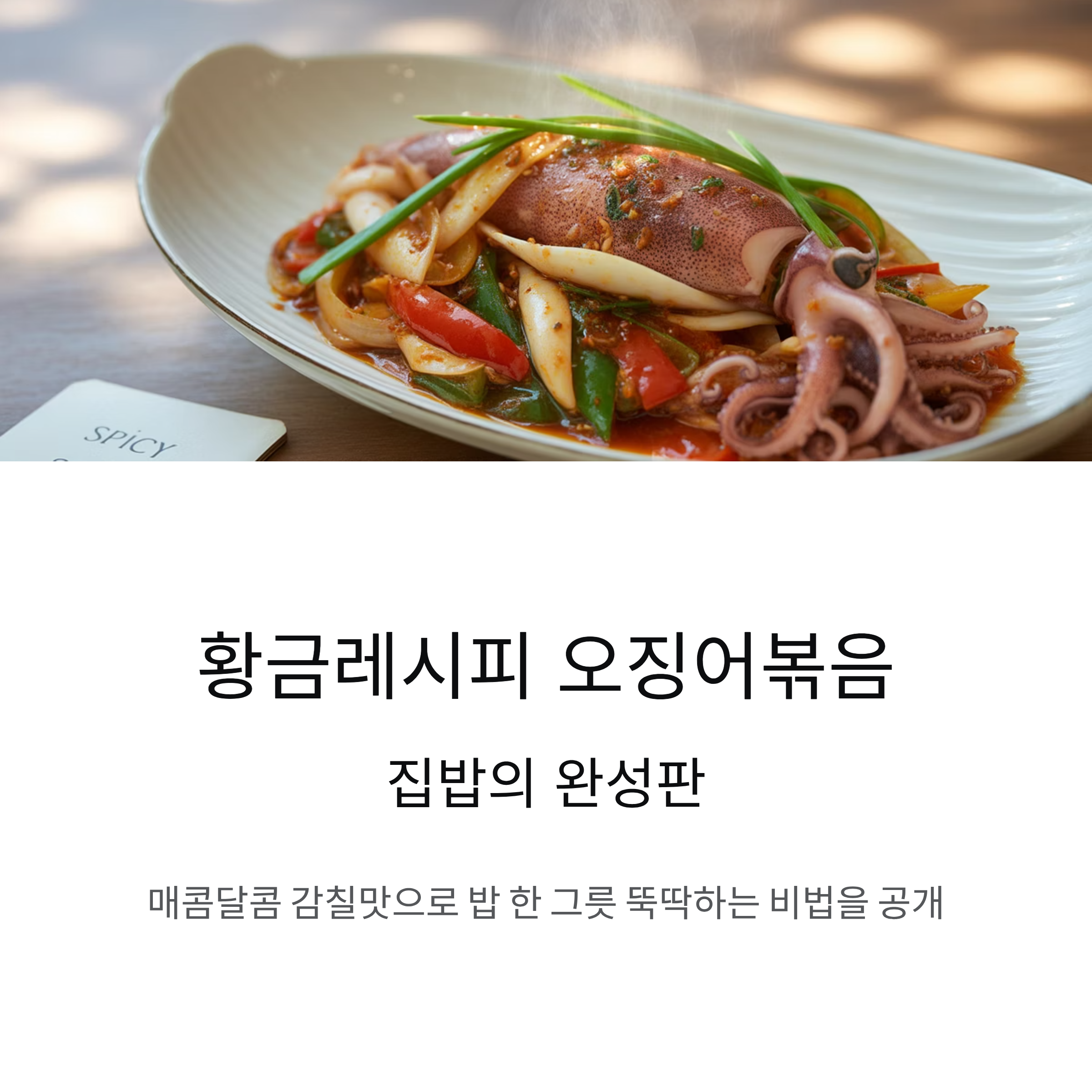 황금레시피 오징어볶음, 집밥의 완성판