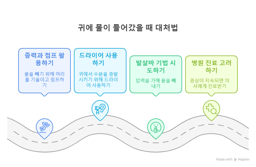 귀에 물이 들어갔을 때 대처법