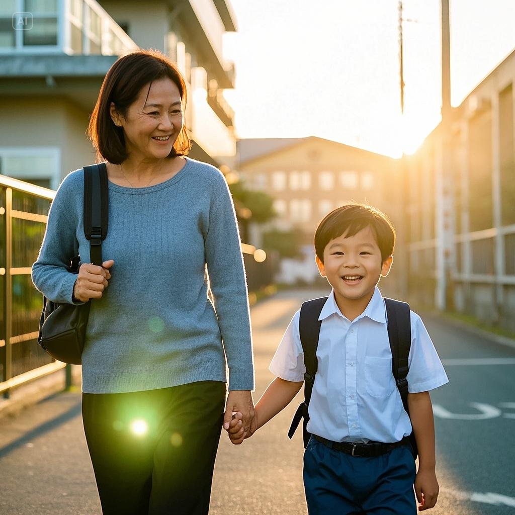 초등학교 가는 모습