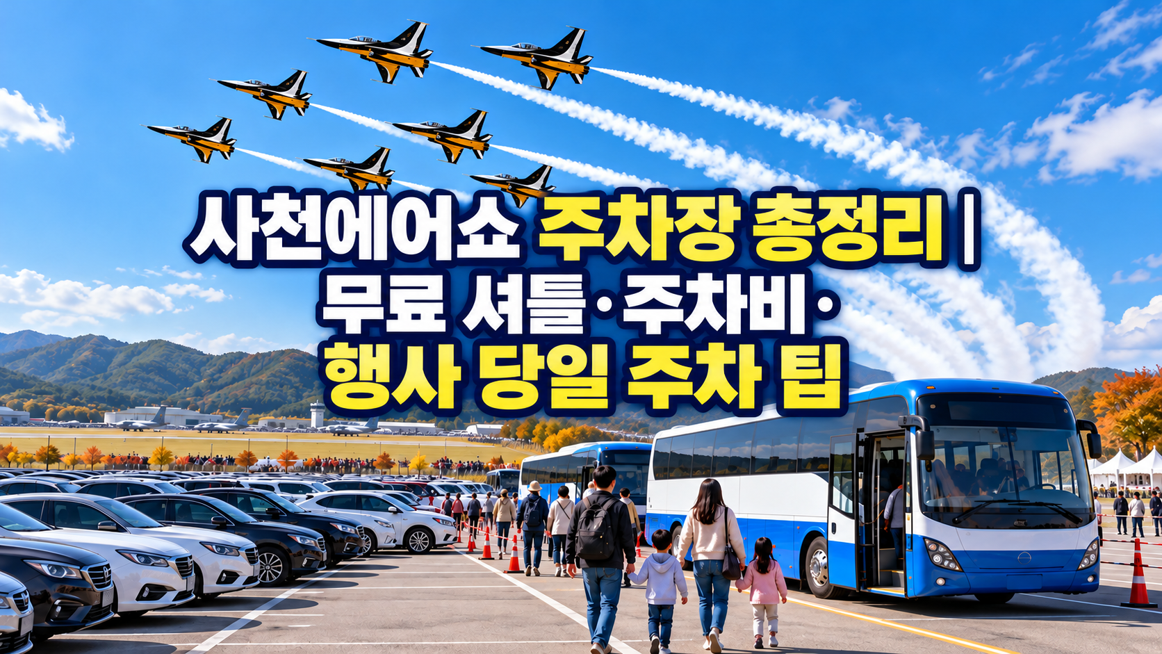 사천에어쇼 주차장 총정리｜무료 셔틀&middot;주차비&middot;행사 당일 주차 팁 관련 사진