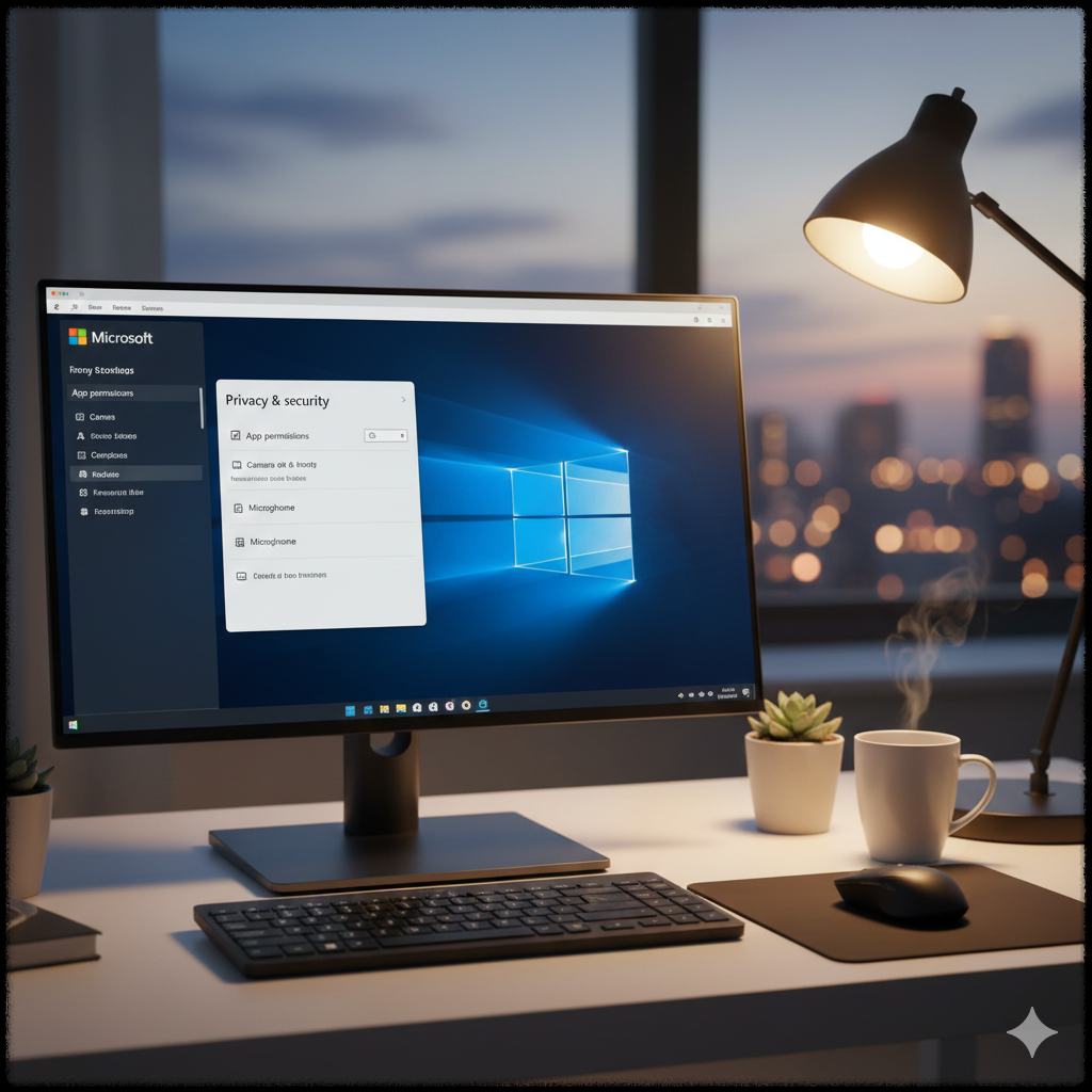 윈도우 11 개인정보 및 앱 권한 보호 설정 화면