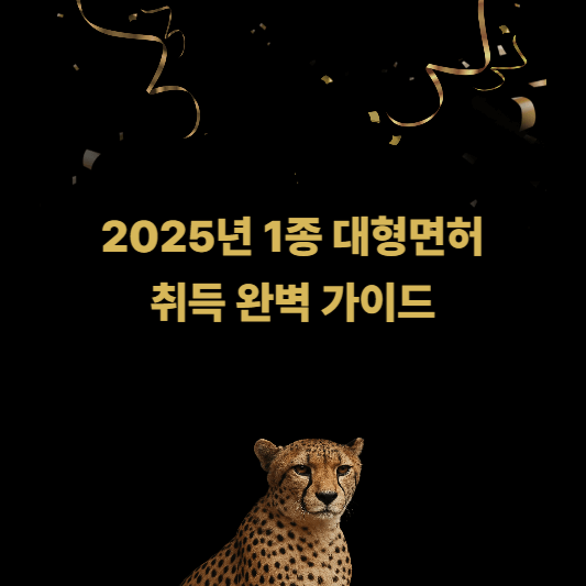 2025년 1종 대형면허 취득 완벽 가이드