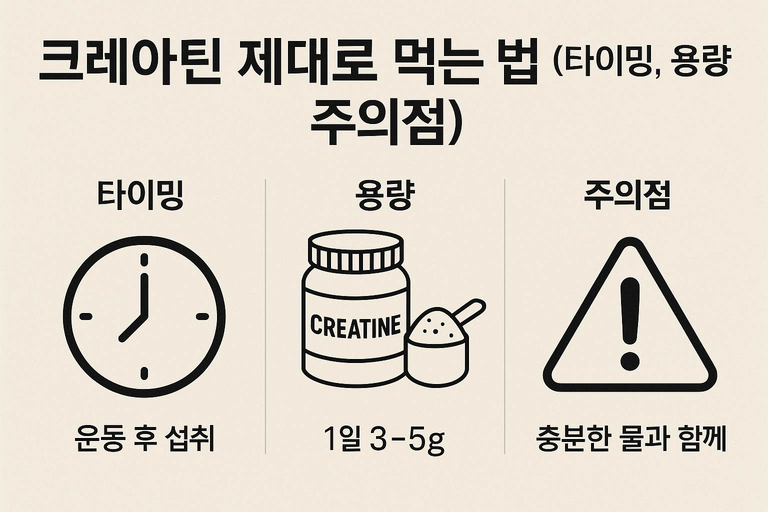 크레아틴 제대로 먹는 법