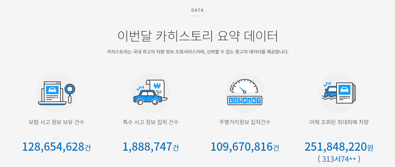 카히스토리 무료조회