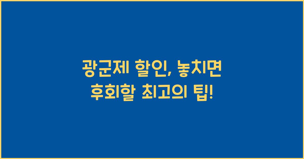 광군제 할인