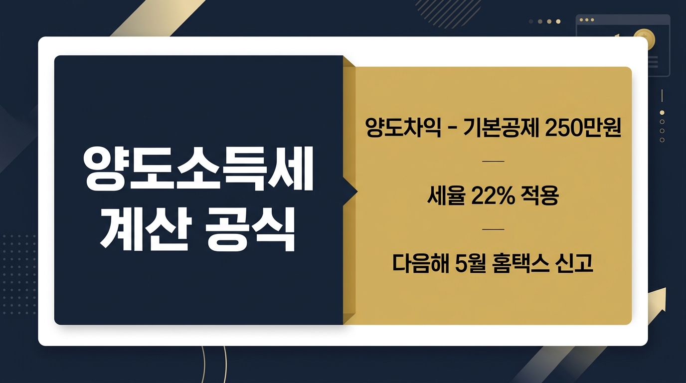 해외주식 양도소득세 계산 공식 기본공제 250만원 세율 22% 비교 카드 2026년