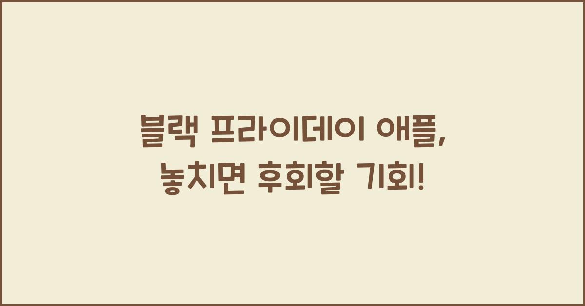 블랙 프라이데이 애플