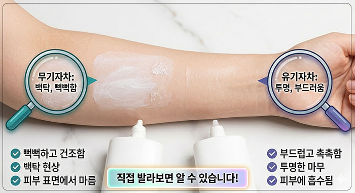 직접 발라보고 테스트하기 (제형 특징)