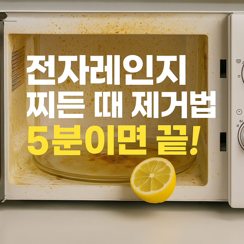 🍽️ 전자레인지 찌든 때 제거법, 5분이면 끝!