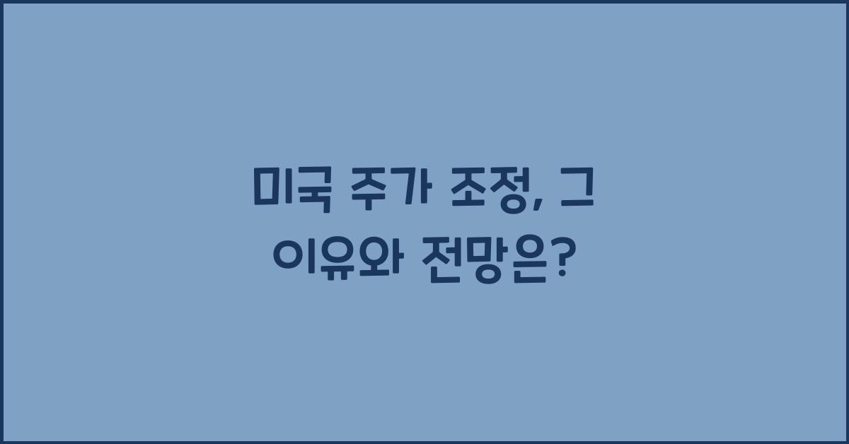 미국 주가 조정