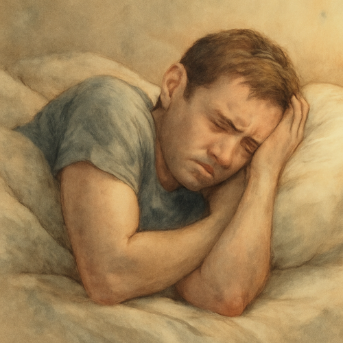 스트레스-암시-수면자세