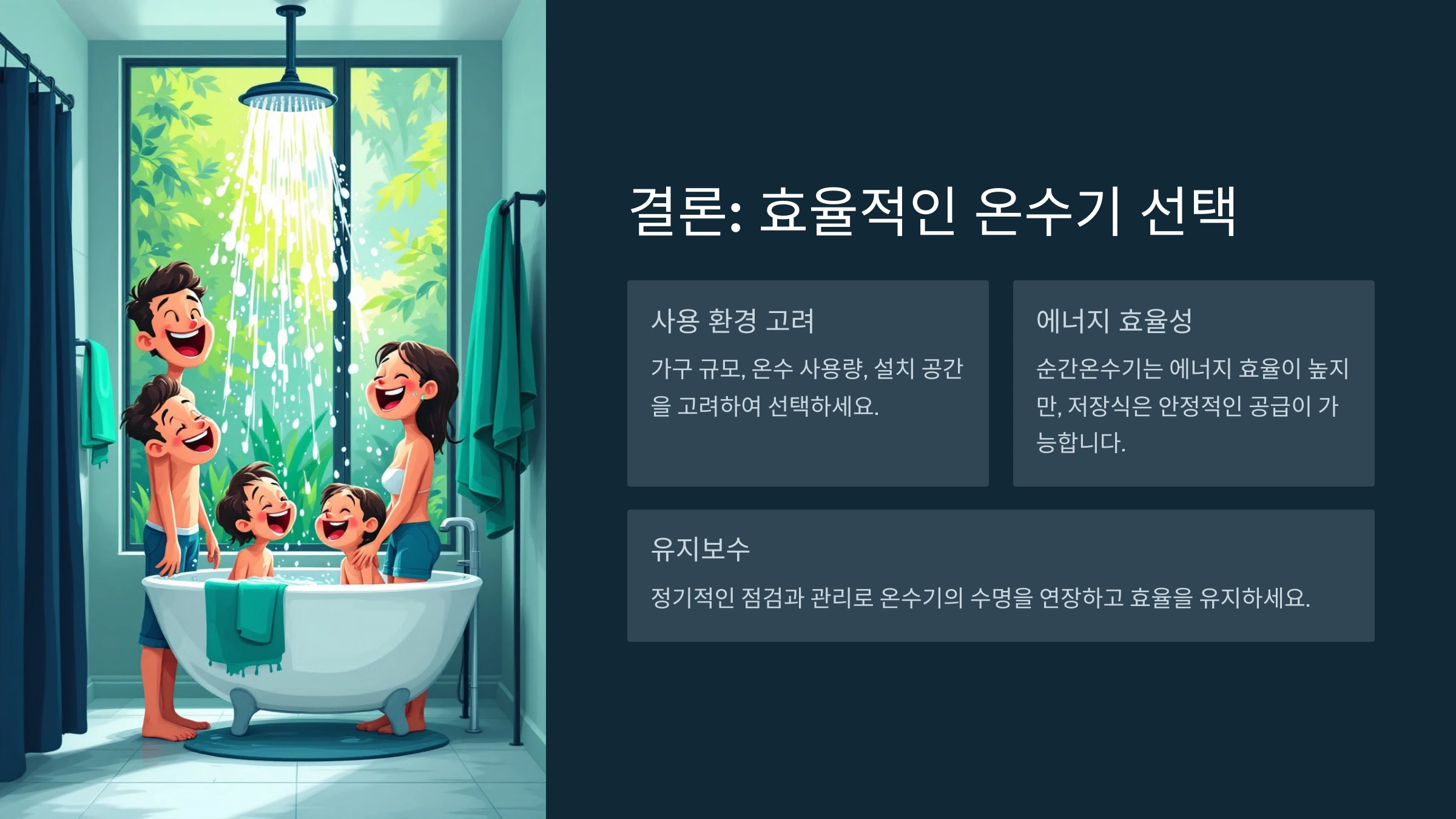 🚿 순간온수기 vs 저장식 온수기, 어떤 게 더 효율적일까?