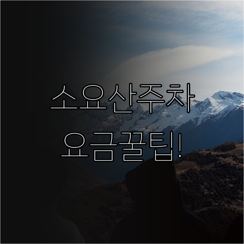 소요산 등산 시 이용 가능한 공영주차..