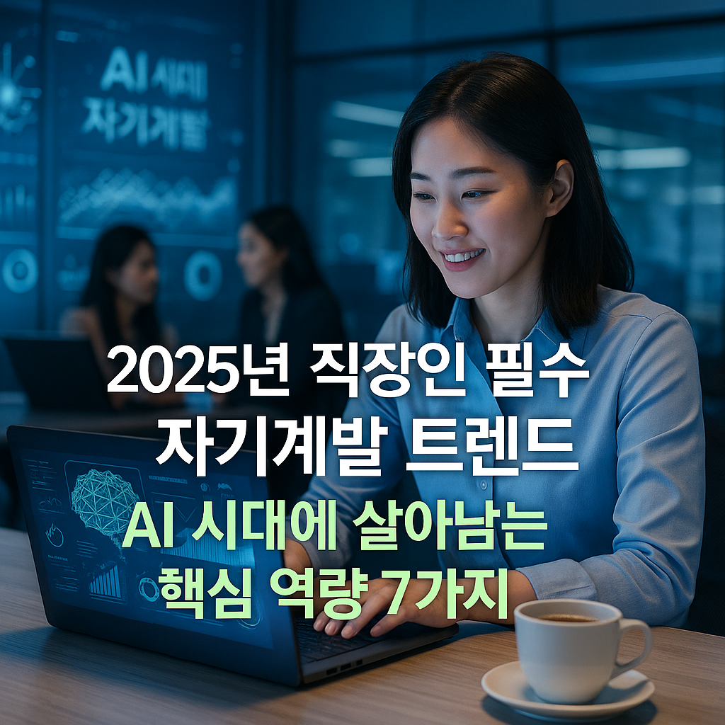 AI 데이터를 분석하며 집중하는 직장인