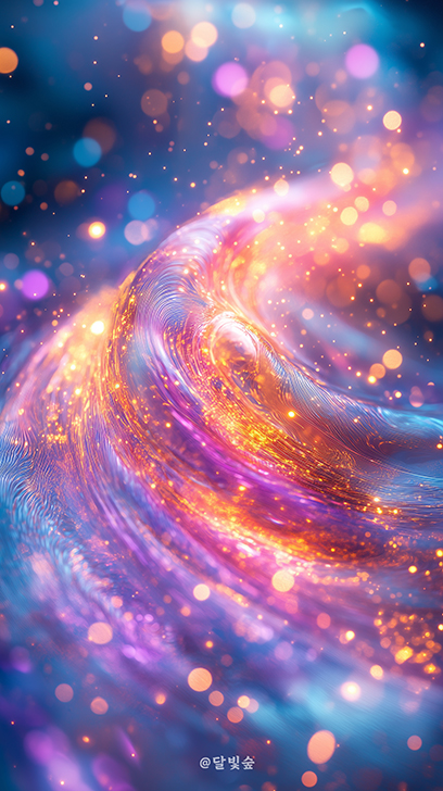 반짝이는 입자와 빛의 움직임 폰 배경화면