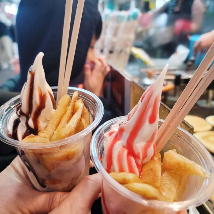 강릉 중앙시장 식당 모자 호떡 아이스크림과 함께 즐기는 호떡 디저트 전국 노래 여행 맛집 추천