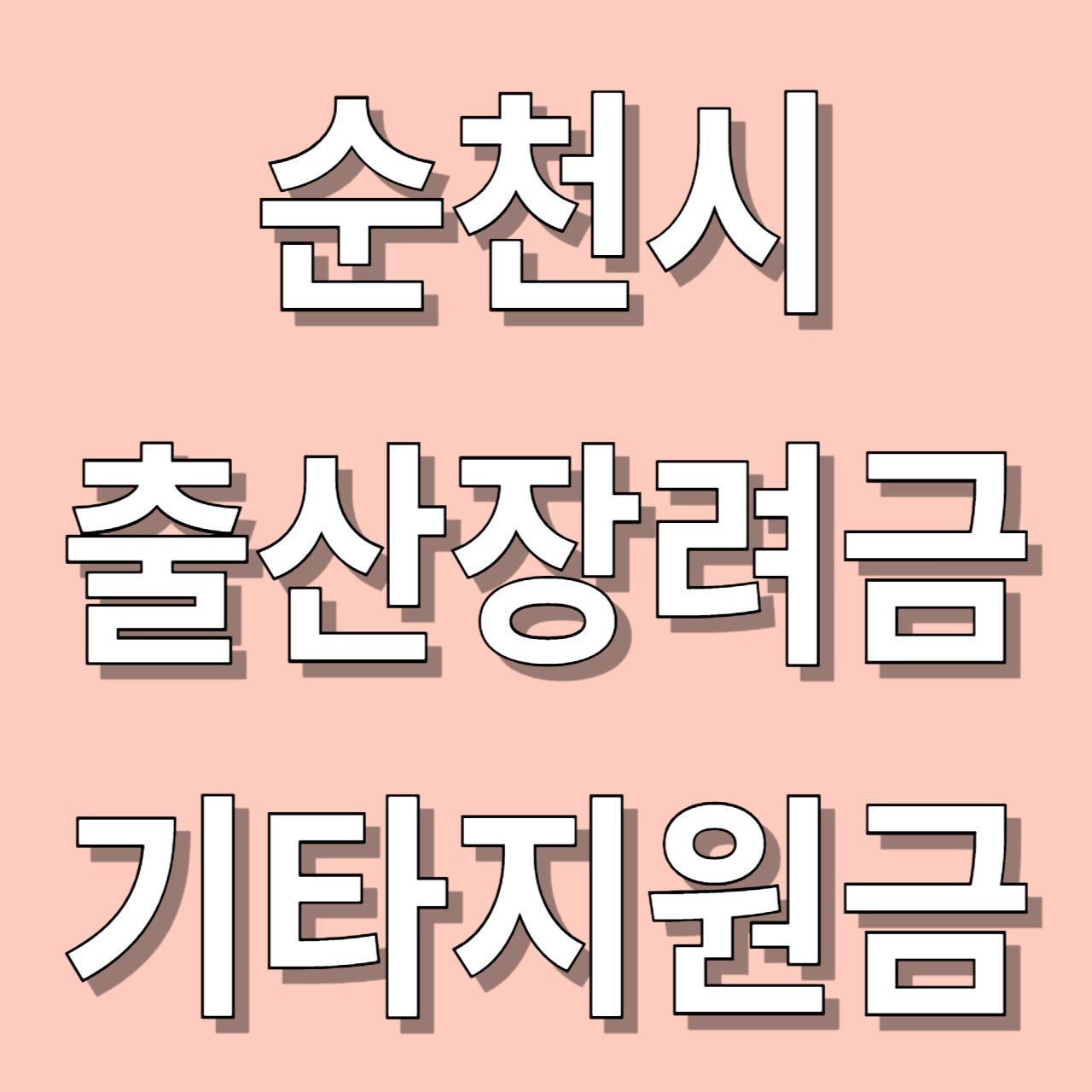 순천시 출산장려금