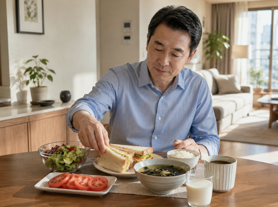 조용한 아침, 따뜻한 식사