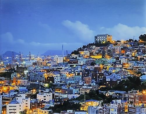부산 산복도로 동네 야경 사진