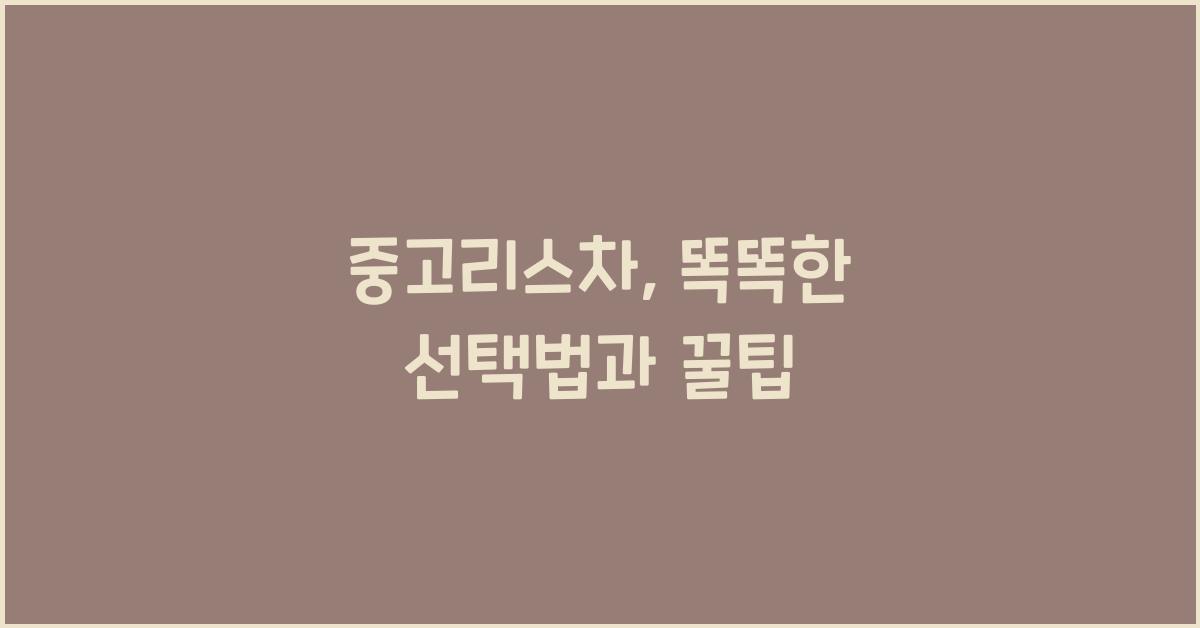 중고리스차