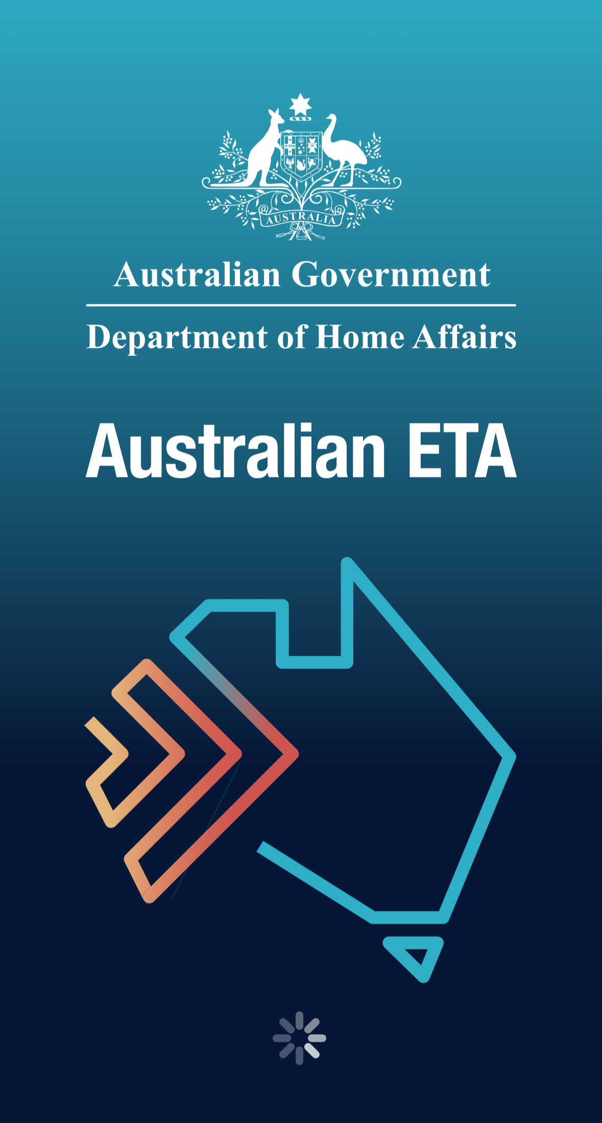 공식 앱 Australian ETA 메인 화면