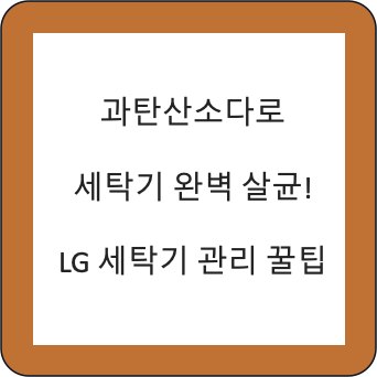 LG 세탁기 과탄산소다 청소