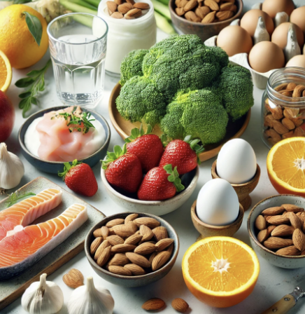 면역력을 높이는 음식에 관한 사진