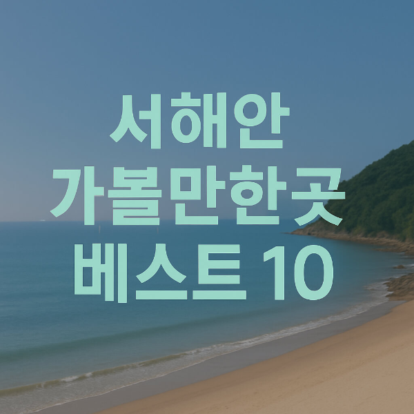 서해안 가볼만한 곳 베스트10