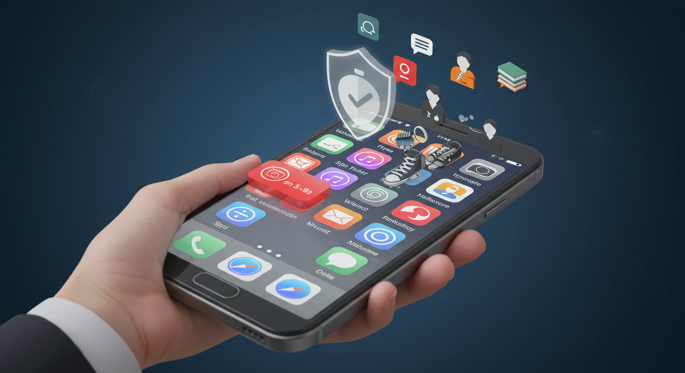 스마트폰 사용시간 제한 앱에 관한 그림