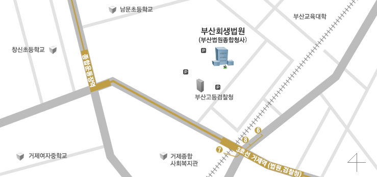 부산회생법원 지도