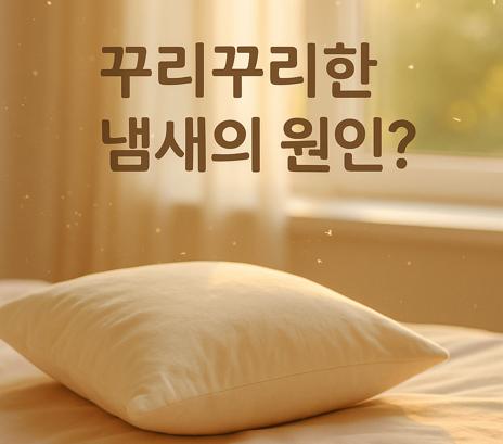 냄새나는 베개 사진