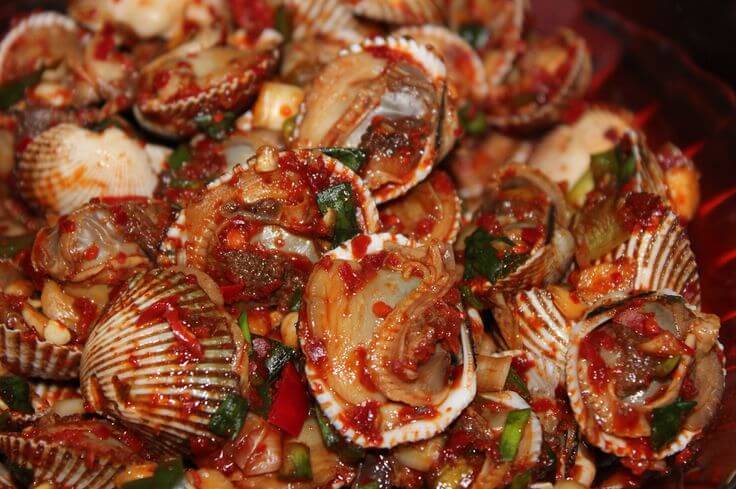 꼬막무침 음식 사진