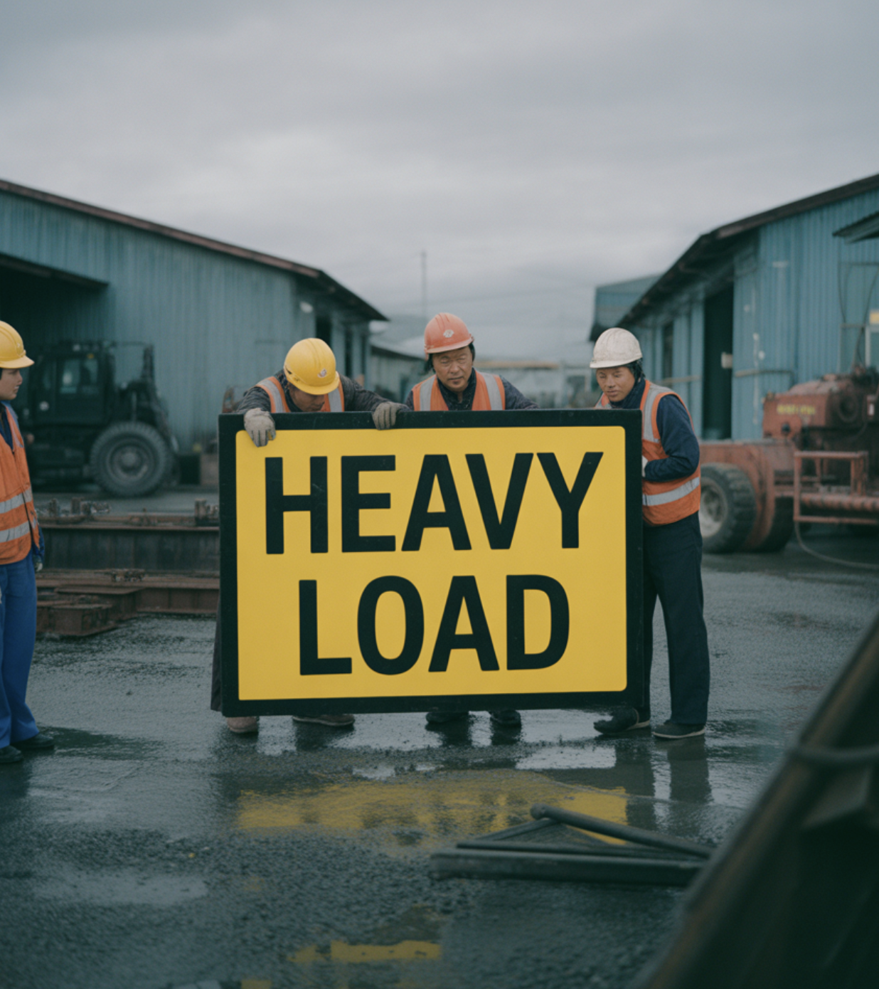 '중량물 취급 주의' 표지판, 무시하지 마세요
