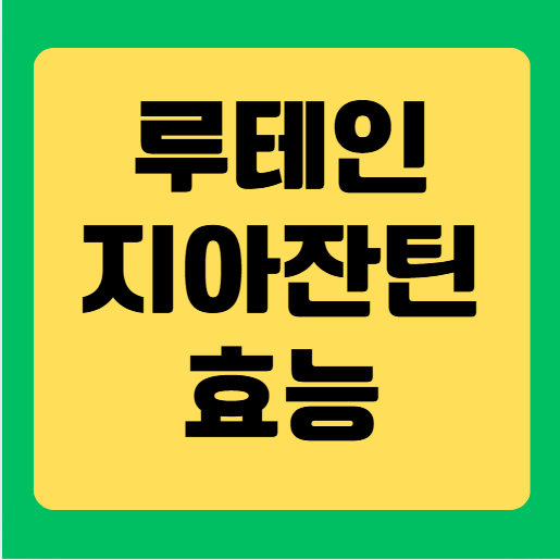 루테인지아잔틴 효능, 섭취 방법(루테인과 지아잔틴의 차)
