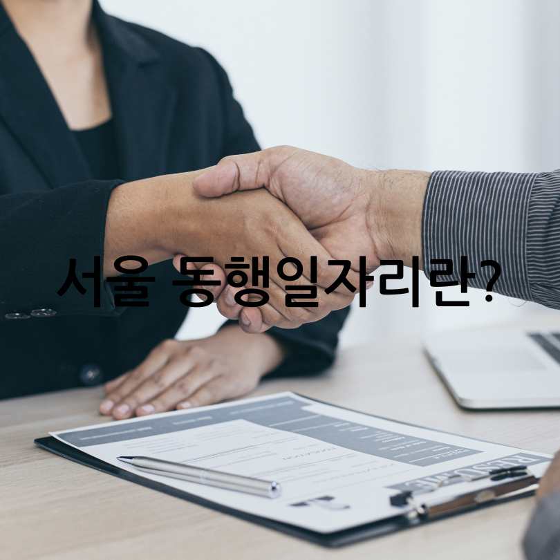 서울 동행일자리 신청방법